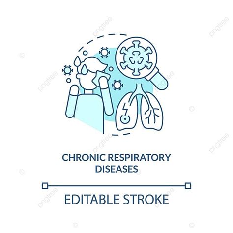 Chronic Respiratory Diseases Blue Concept Icon Chronic Illustration Art