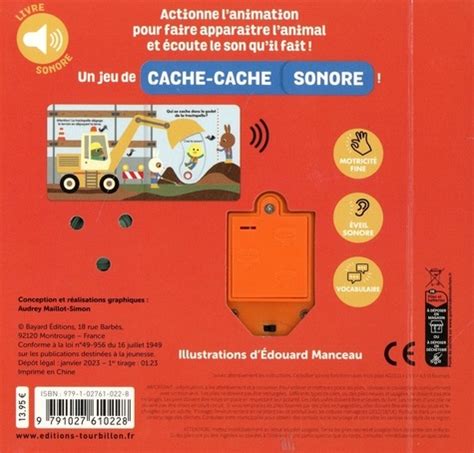 Cache Cache Sonore Sur Le Chantier De Edouard Manceau Album Livre