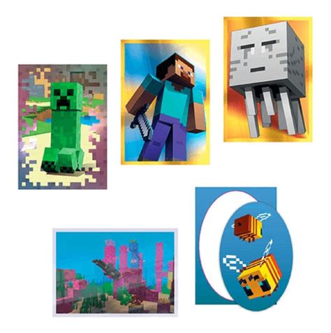 Kit 1 Álbum Minecraft 50 Figurinhas Do Minecraft Panini Mercadolivre