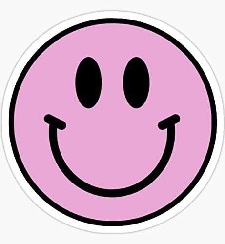 Amazon.com - Smiley Face Pink Sticker - Sticker Graphic - Auto, Wall ...