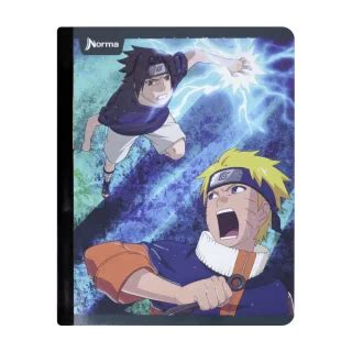 Cuaderno Cosido 50 Hojas Cuadriculado Naruto Mano Rayo Tienda Norma