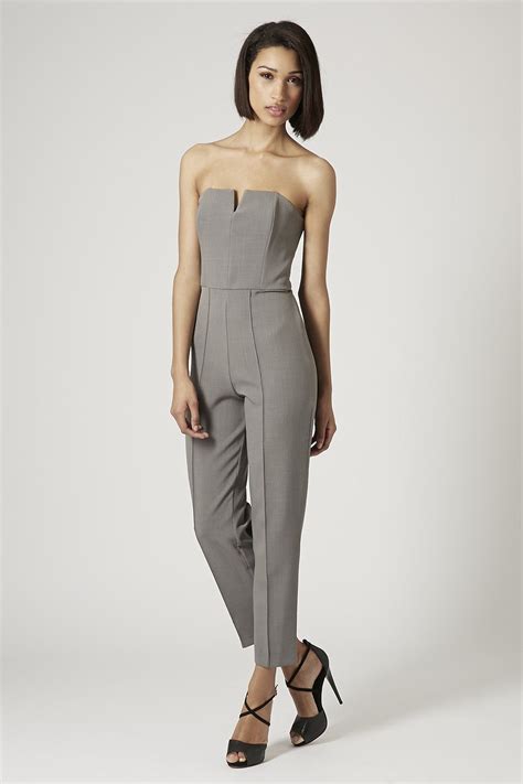 Bandeau Skinny Tailored Jumpsuit By Rare Playsuits And Jumpsuits