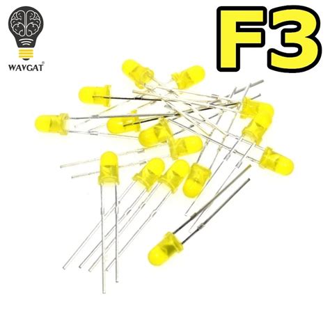 Wavgat Yellow F3 3mm Led Yellow Light Emitting Diode Light Emitting