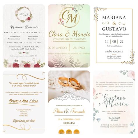 Convite Casamento Iterativo Personalizado Sob Encomenda Elo