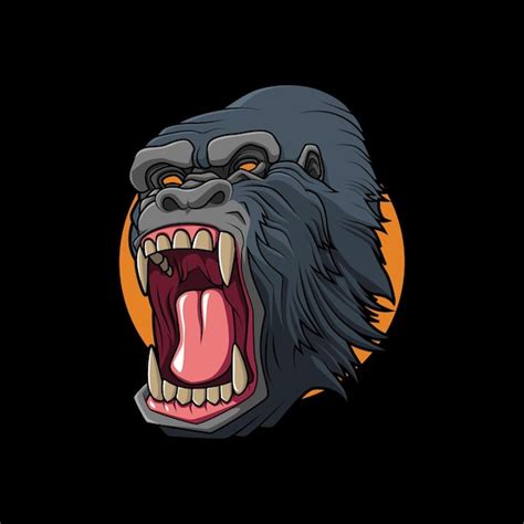 Premium Vector Angry Gorilla Vector Illustration Design