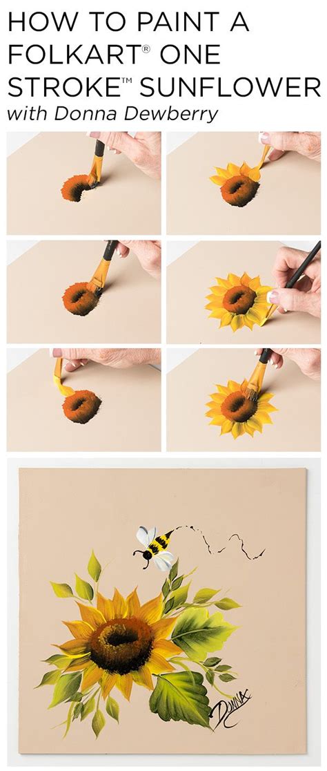 Learn How To Paint A Beautiful Sunflower Using A Small Palette Of