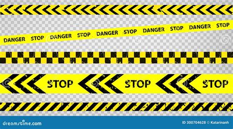 Black And Yellow Police Stripe Border Construction Danger Closed