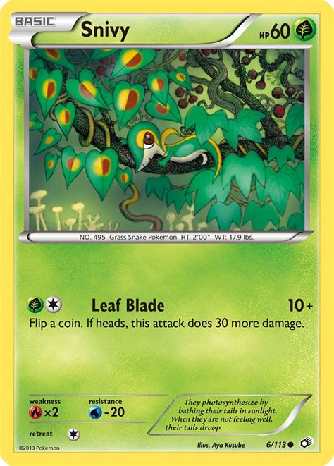 Check De Actuele Waarde Van Je Snivy 6 113 Kaart Uit De Legendary