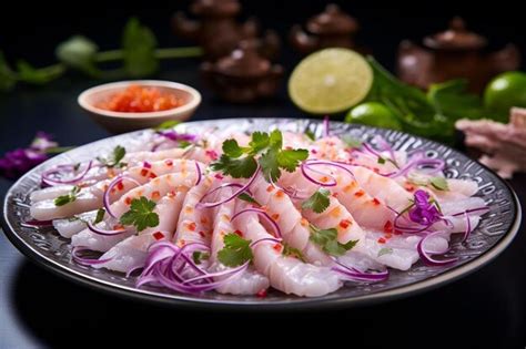 Premium Photo Gourmet Seafood Delights Exploring Ceviche Excellence