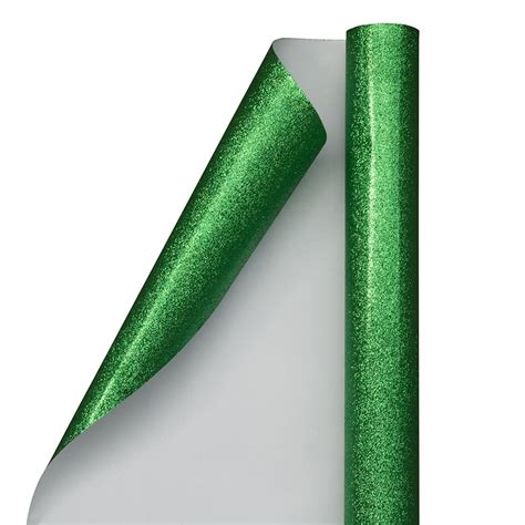 Jam Glitter Wrapping Paper 25 Sq Ft Green Glitter Roll Sold