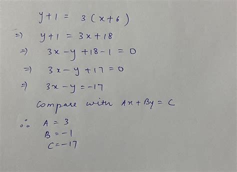 [solved] Rewrite The Equation In Ax By C Form Use Integers For A B And C Course Hero