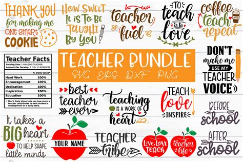 Teacher Bundle Svg Eps Dxf Png