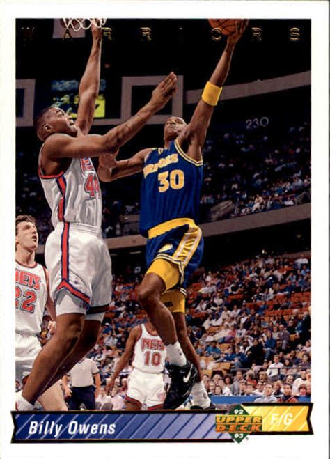 1992 93 Upper Deck Golden State Warriors Basketball Card 229 Billy