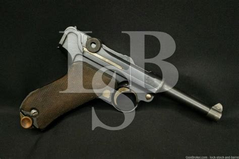 WWI German Erfurt P 08 P08 P 08 Luger 9mm Semi Automatic Pistol 1918 C