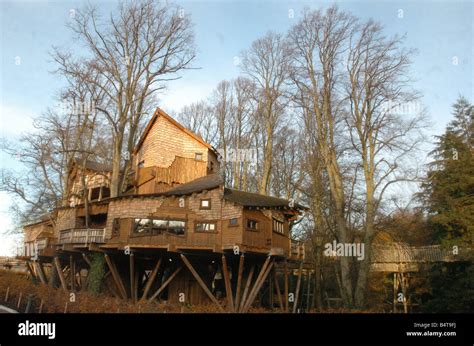 The treehouse at Alnwick Gardens at Alnwick Castle Stock Photo - Alamy