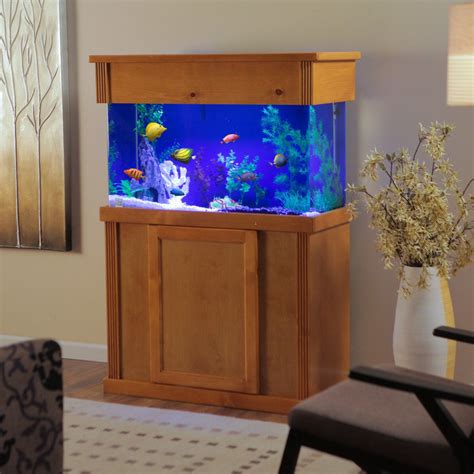 Laguna Series Rectangular Wood Aquarium Stand With Optional Canopy