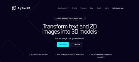 Alpha3D - Create 3D Models from Text and 2D