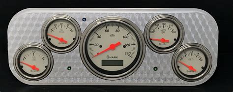 Chevy Car Gauge Dash Panel Engine Turned Set Shark Ebay