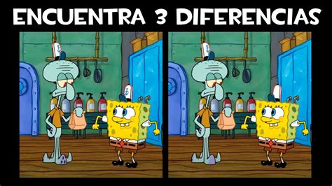 Bob Esponja 8 Encuentra Las 3 Diferencias Busca Las Diferencias