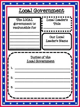 Levels of Government Graphic Organizers by Teaching with a Louisiana Twist