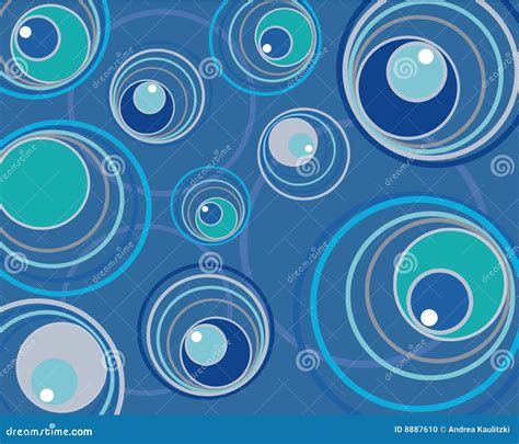 Blue circle pattern stock vector. Image of decoration - 8887610