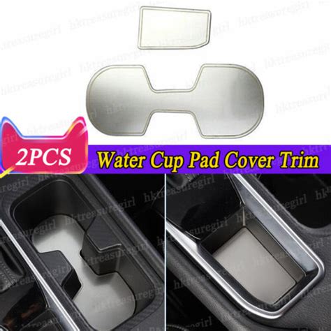 Pcs Steel Silver Interior Water Cup Pad Fit For Nissan Sentra Sylphy