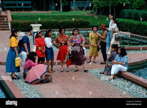 Visitors Botanical Garden Singapore Stock Photo Alamy