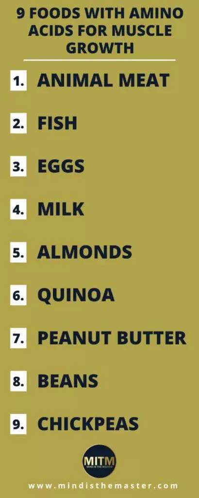 9 Foods With Amino Acids for Muscle Growth