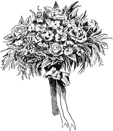 Bouquet Of Flowers Clipart Etc