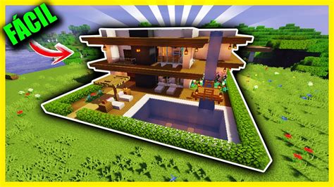 🏡 Cómo Hacer Una Casa Moderna Grande Con Piscina En Minecraft FÁcil