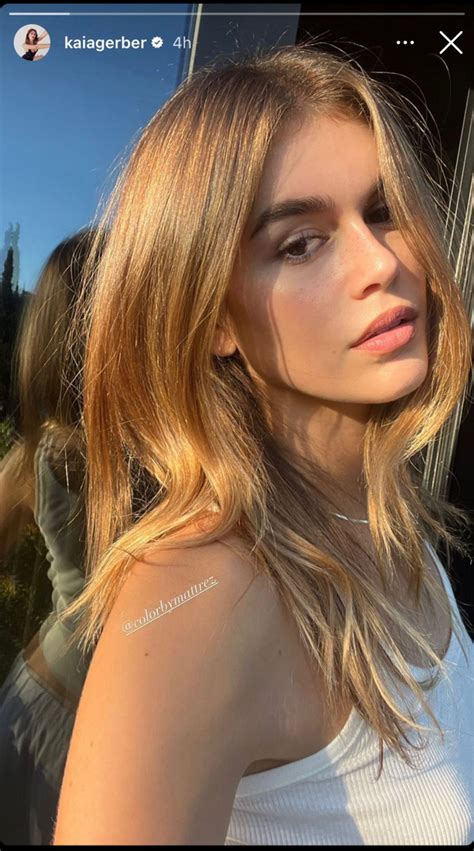 Kaia Gerber Debuts Freshly Dyed Honey Blonde Hair Transformation