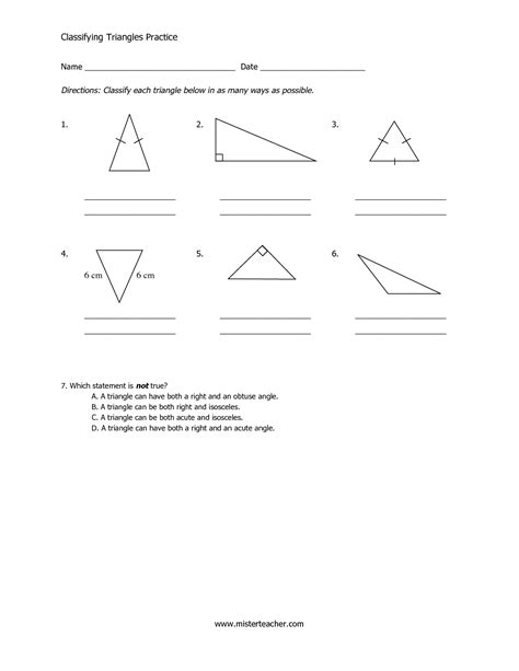 15 Classifying Triangles By Angles Worksheet