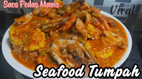 Cara Membuat Seafood Tumpah~resep Seafood Pedas Manis Youtube