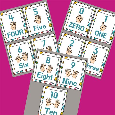 Fingers Counting Flashcards And Bulletin Board Kit 0 10 Counting Numbers Made By Teachers