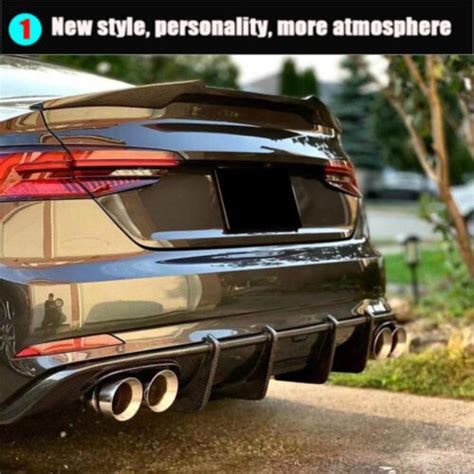 Real Carbon Fiber Rear Trunk Boot Lip Spoiler Wing For Audi A5 B9 Sline