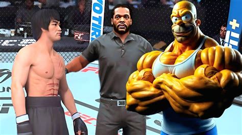 Ps Bruce Lee Vs Muscular Big Homer Ea Sports Ufc Youtube