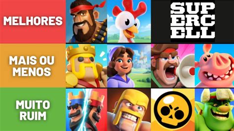 Tier List Dos Melhores Jogos Da Supercell