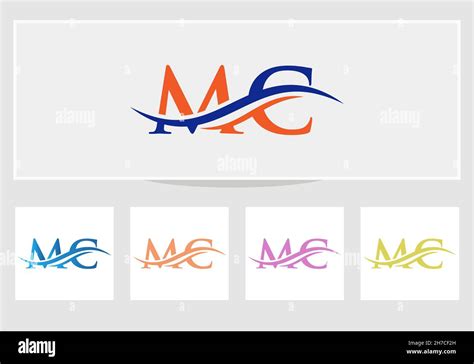 MC Linked Logo For Business And Company Identity Creative Letter MC