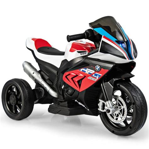 Costway BMW Moto Électrique 6V pour Enfants 3 8 Ans 3 km h USB Musique