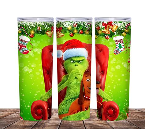 Grinch Christmas Tumbler Bundle Cartoon Skinny Tumbler Oz Design