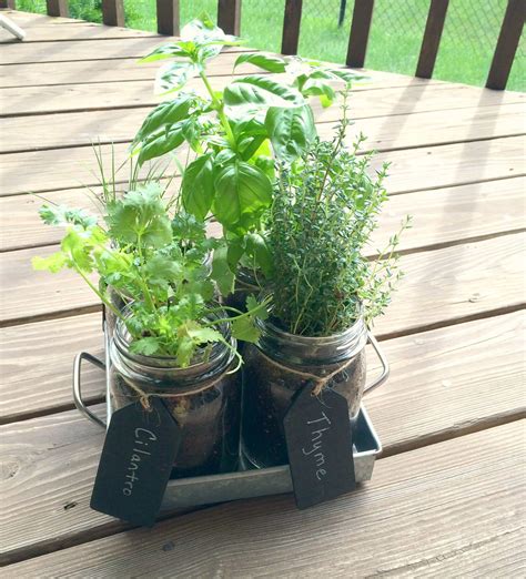 Mason Jar Herb Garden Sometimes Homemade