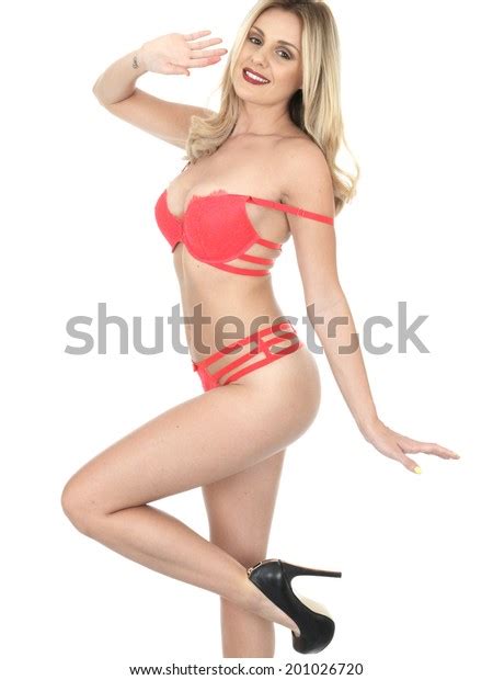 Sexy Pin Lingerie Model Wearing Red Stock Photo Shutterstock