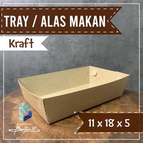 Jual Lembar Paper Tray Dine In Kraft Size L Piring Nampan