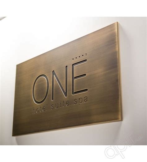 Vintage Brass Signs Hotel Signage Office Signage Wayfinding Signage Signage Design House