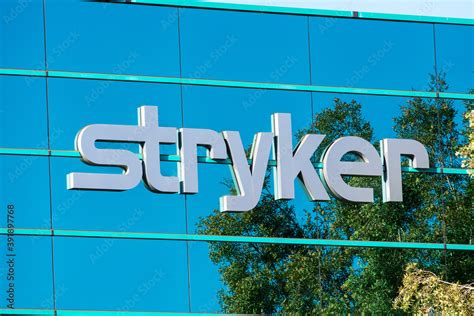 Stryker Sign Logo At Medical Technologies Firm Stryker Corporation