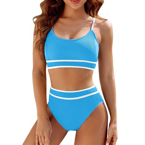 Sngxgn High Waisted Swimsuits For Women Bikini Sets Sets Tummy Control