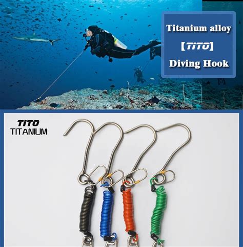 Tito Titanium Scuba Diving Titanium Alloy Diving Hook Reef Drift Hook