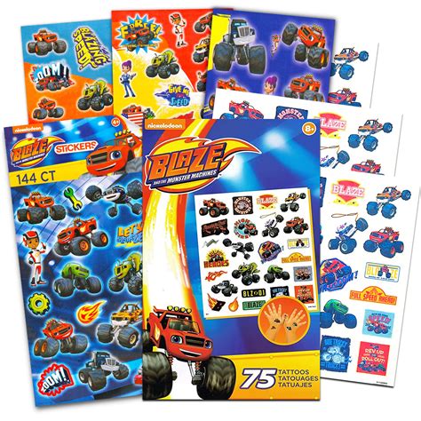 Buy Blaze And The Monster Machines Party Supplies Stickers Tattoos Pack