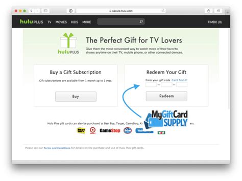 How To Redeem Your Hulu Plus Gift Card - MyGiftCardSupply