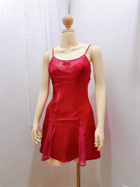 Lingerie Cacique Silky Cherry Red Women S Fashion Undergarments Loungewear On Carousell